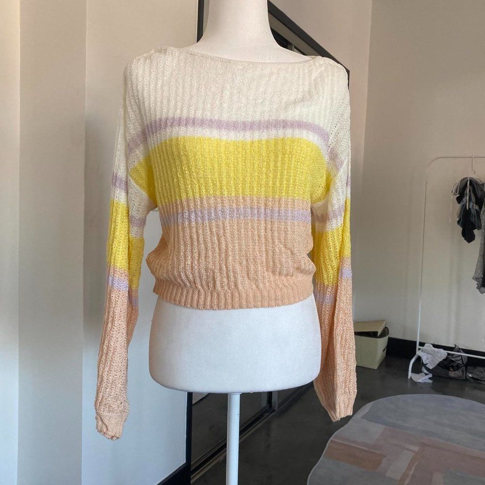 Color Block Knitted Top - Picture 2 of 4